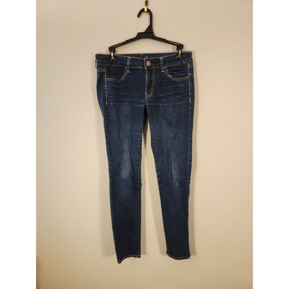 American Eagle Jeans Womens 8 Regular Blue Jegging Straight Super Stretch - Picture 7 of 11